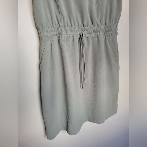 32⁰ Cool Twill Dress Sage Green T-Shirt Dress Pockets Casual Sporty Comfy Medium - Picture 5 of 15